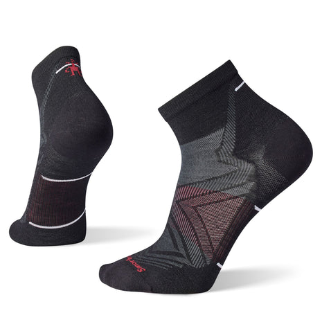 Run Zero Cushion Ankle Socks by SmartWool in black and grey, breathable, comfortable Merino wool socks for running and daily wear