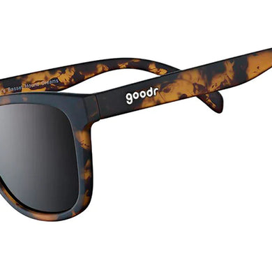 Bosley's Basset Hound Dreams by Goodr, tortoiseshell frame sunglasses with dark lenses, fun, bold style inspired by the King of Hounds.