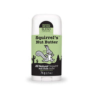 All Natural Anti-Chafe Stick by Squirrel's Nut Butter in green and white, natural on-skin protection for running and outdoor use in Canada