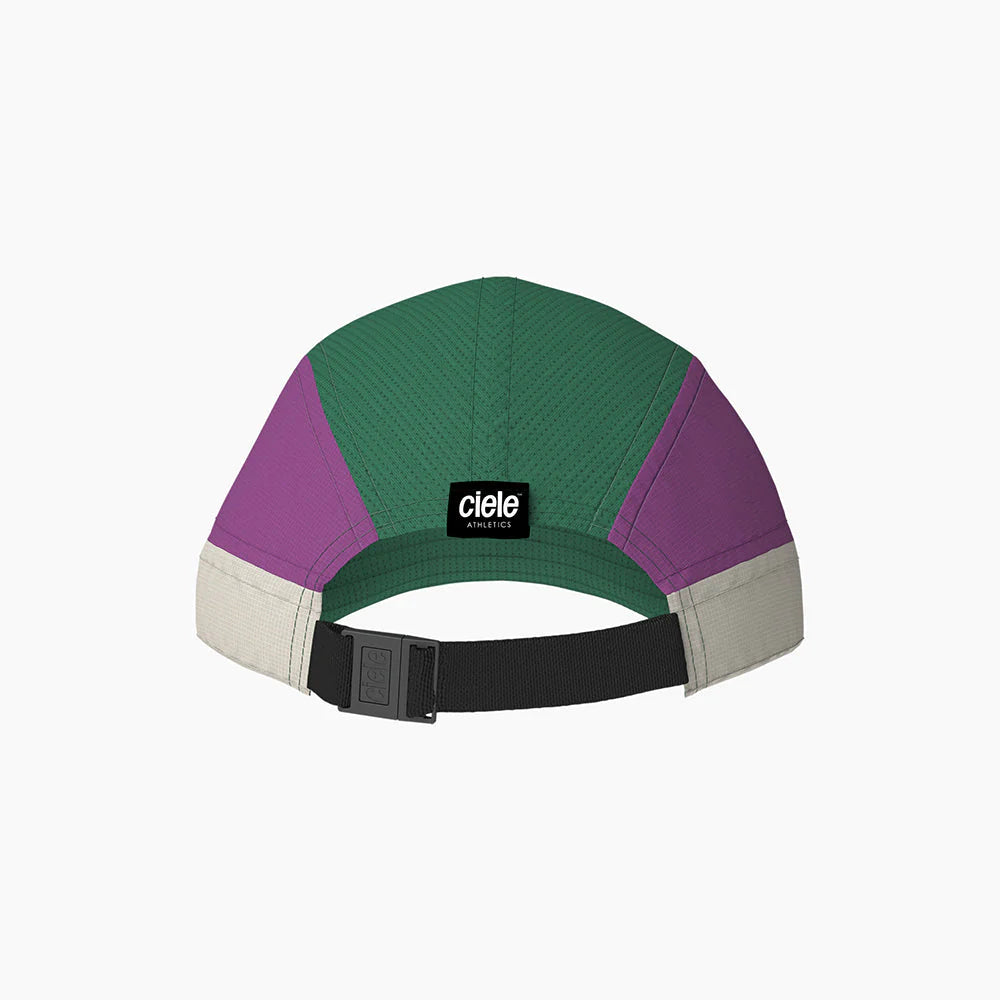 ALZCap SC - C Plus by Ciele in green, purple, and beige with COOLmatic mesh for breathable fitted running headwear from Canada