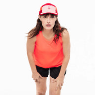 ALZCap SC - C Plus by Ciele in red and pink with COOLmatic mesh for breathability, low profile running cap ideal for outdoor use in Canada