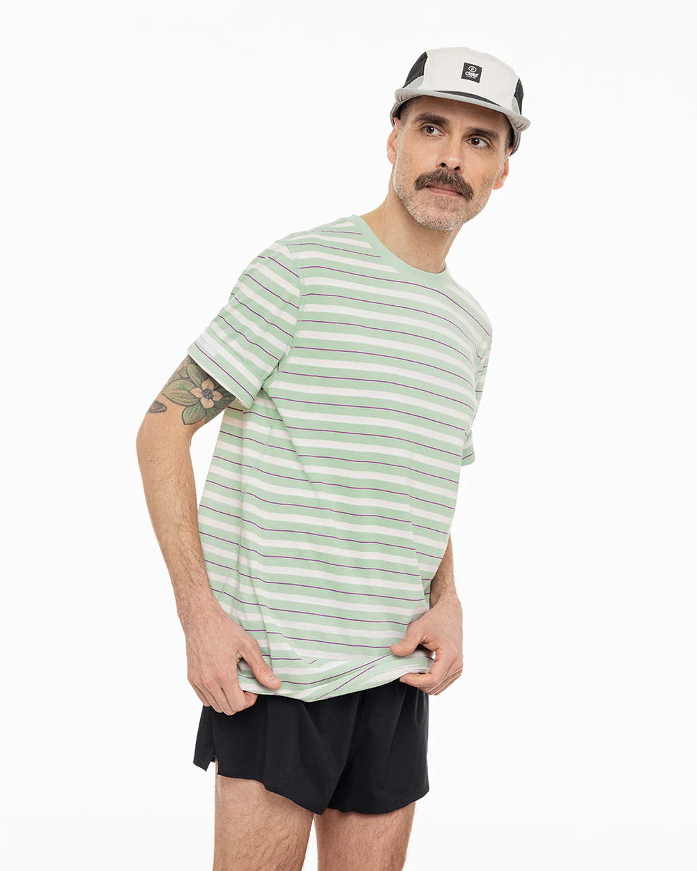 GOCap - C Plus Box by Ciele in white and black lightweight reflective soft brim running cap for outdoor running and races