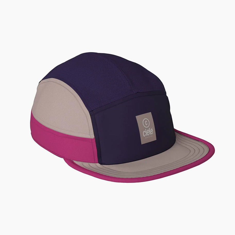 GOCap - C Plus Box by Ciele in purple, beige and pink, lightweight soft brim run cap with reflective features for running and outdoor use
