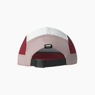 GOCap - C Plus Box by Ciele in burgundy and light grey, lightweight soft brim running cap with adjustable strap, reflective and machine washable ideal for running and outdoor use