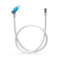 Hydraflex Tube by Hydrapak in clear with blue bite valve, non-kinking TPU hydration tube for fresh water flow and outdoor use