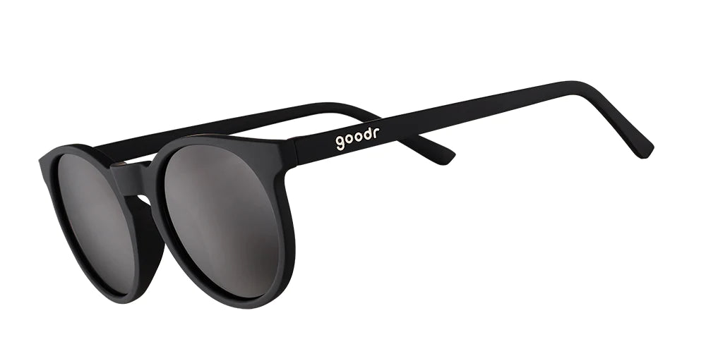 It's Not Black, It's Obsidian by Goodr black obsidian glasses with lightweight volcanic rock-inspired frame ideal for outdoor use