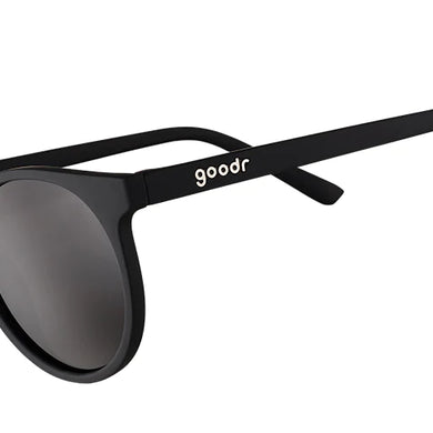 It's Not Black, It's Obsidian by Goodr black obsidian glasses with lightweight volcanic rock-inspired frame ideal for outdoor use