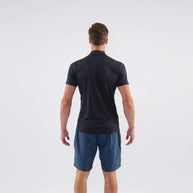 Dart Zip T-Shirt - Men by Montane in black, technical baselayer with recycled fabric, warmth, wicking, breathability for all-mountain use