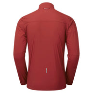 Featherlite Jacket - Men by Montane in red, lightweight breathable windproof jacket for fast-paced mountain running and outdoor use