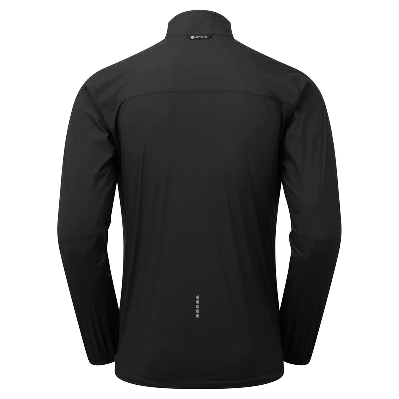 Featherlite Jacket - Men by Montane in black, lightweight breathable windproof jacket for fast-paced mountain and outdoor activities