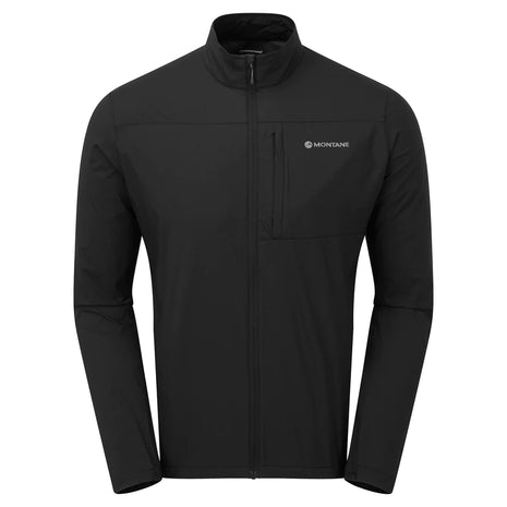 Featherlite Jacket - Men by Montane in black, lightweight windproof breathable jacket ideal for fast mountain days and outdoor running