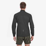 Featherlite Jacket - Men by Montane in black, lightweight windproof breathable jacket ideal for fast-paced mountain running and outdoor use