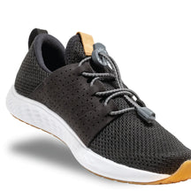 Lock Laces - No Tie Shoelaces in black and grey with double eyelet lock, easy installation, ideal for running and everyday use
