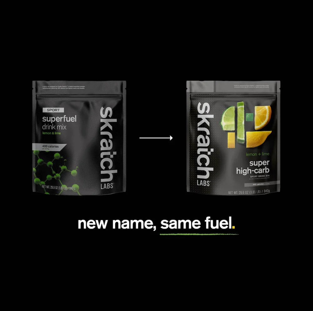 Super High-Carb Sport Drink Mix by Skratch Labs in lemon lime, high-calorie nutrition for athletes needing extra fuel during intense exercise