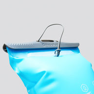 Velocity Reservoir by Hydrapak in blue with ergonomic slide-seal top, lightweight 1.5L hydration reservoir designed for running and outdoor use