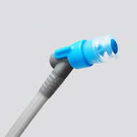 Velocity Reservoir hydration tube with blue ergonomic bite valve by Hydrapak, lightweight design for running and outdoor use