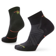 Run Zero Cushion Ankle Socks - Women by SmartWool in black with Indestructawool and Shred Shield for durable running use