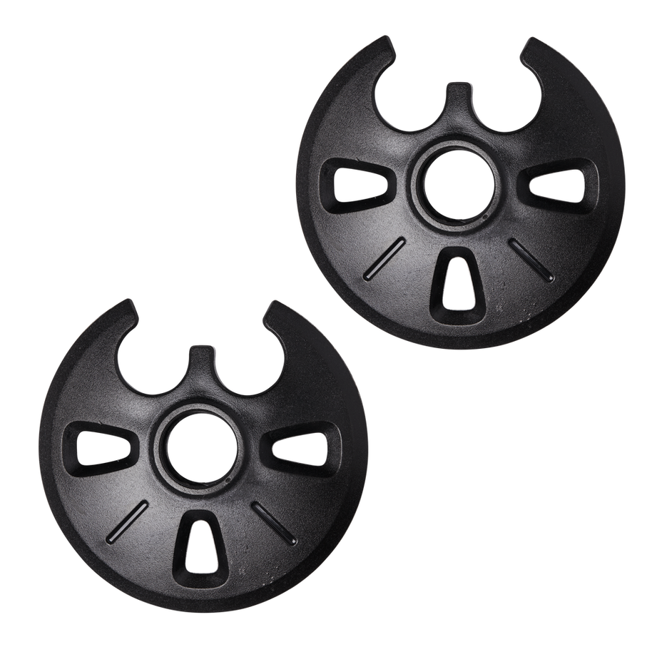 Distance Baskets Large With Clip by Black Diamond in black, spare parts for trekking poles, designed for outdoor hiking use