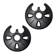 Distance Baskets Large With Clip by Black Diamond in black, spare parts for trekking poles, designed for outdoor hiking use