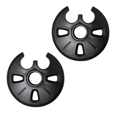 Distance Baskets Large With Clip by Black Diamond in black, spare parts for trekking poles, designed for outdoor hiking use