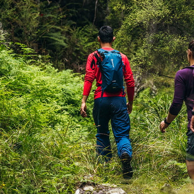 Dart Zip Neck - Women by Montane in red and purple, technical baselayer with recycled fabric, warmth, wicking, breathable for all-mountain use