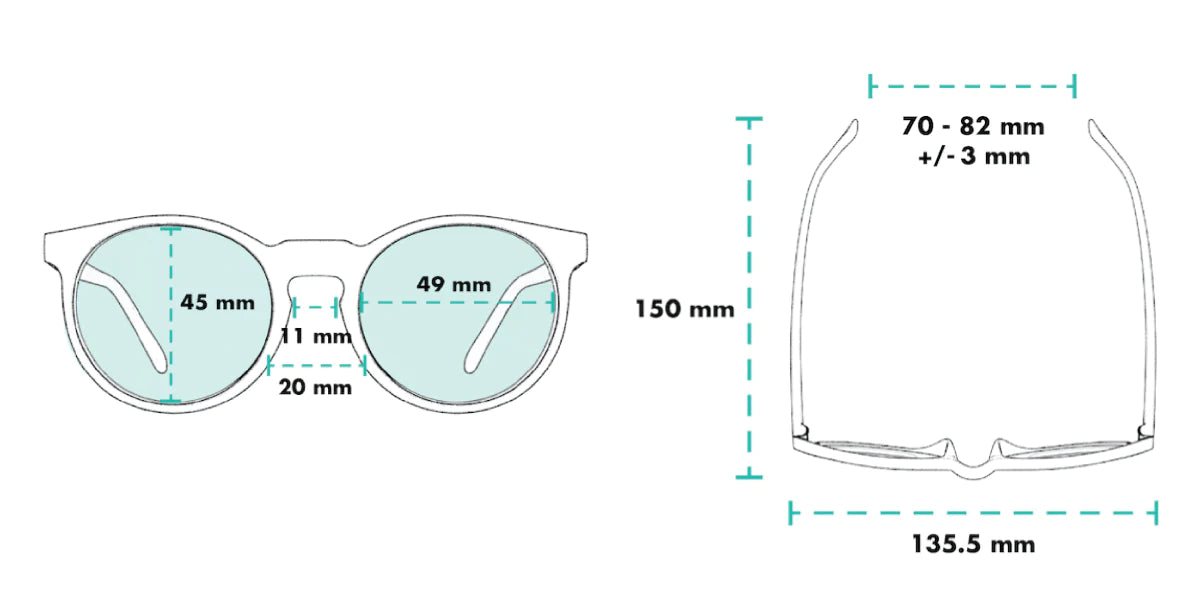 Freshly Baked Man Buns by Goodr in clear frame with blue lenses, lightweight glasses designed for comfort and all-day wear