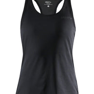 ADV Essence Singlet - Women by Craft in black, soft recycled polyester with moisture transport, ideal for everyday training and running.
