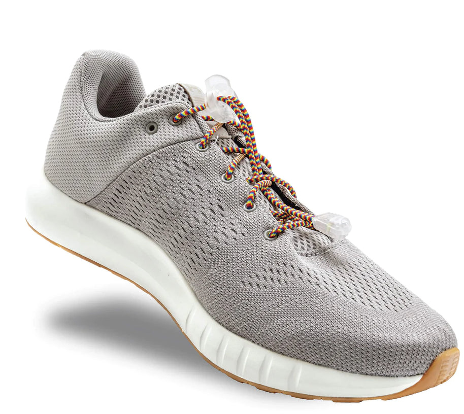 Lock Laces - No Tie Shoelaces in multicolor with double eyelet lock, easy install, one size fits all, ideal for running and everyday use