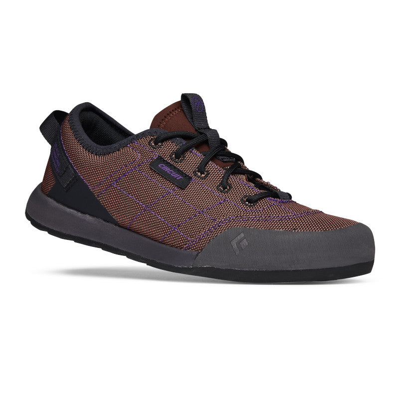 Circuit 2 Shoes - Women - FINAL SALE by Black Diamond in brown and black, sustainable everyday sneaker with approach shoe features for lifestyle use