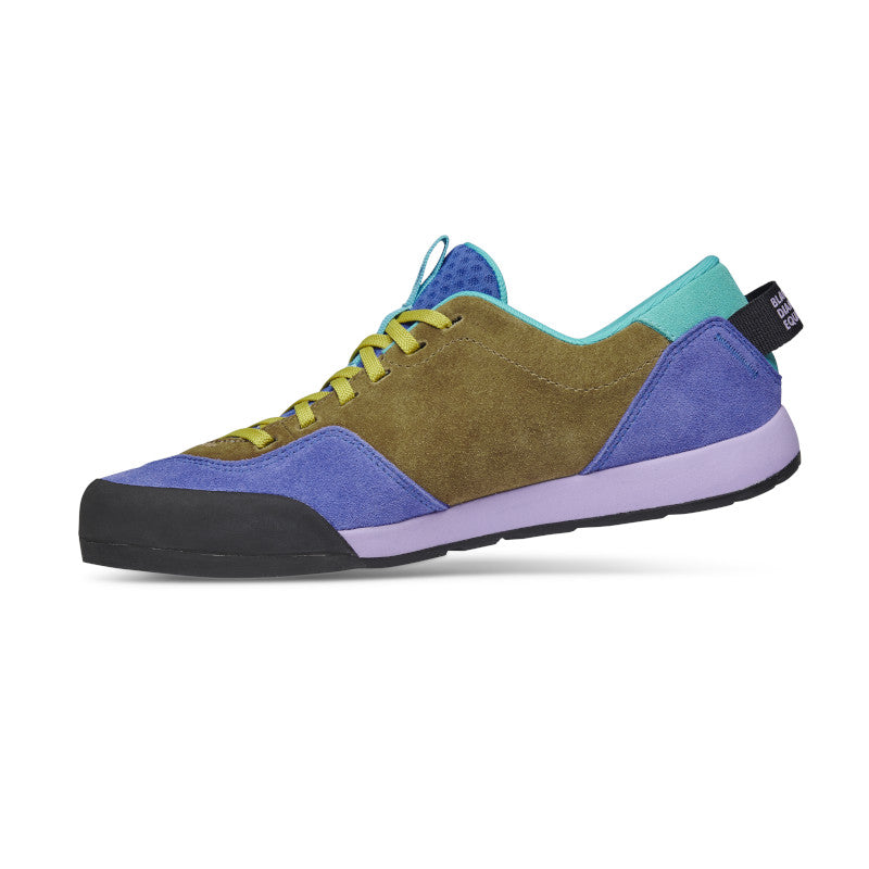 Prime Shoes - Women - FINAL SALE by Black Diamond in olive, purple, and teal suede with durable construction and weather-resistant comfort for lifestyle use