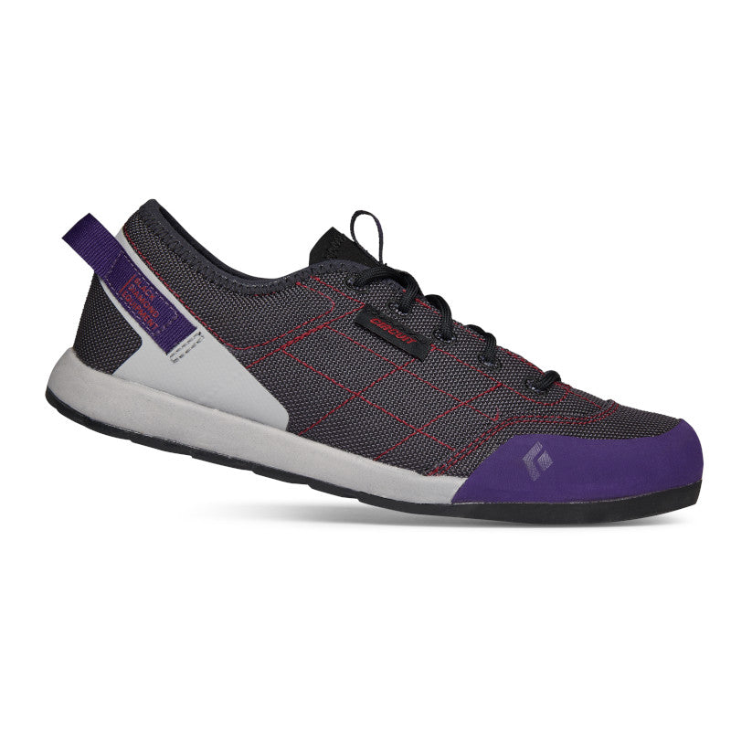 Circuit 2 Shoes - Women - FINAL SALE by Black Diamond in black and purple, sustainable approach shoe for everyday use and lifestyle