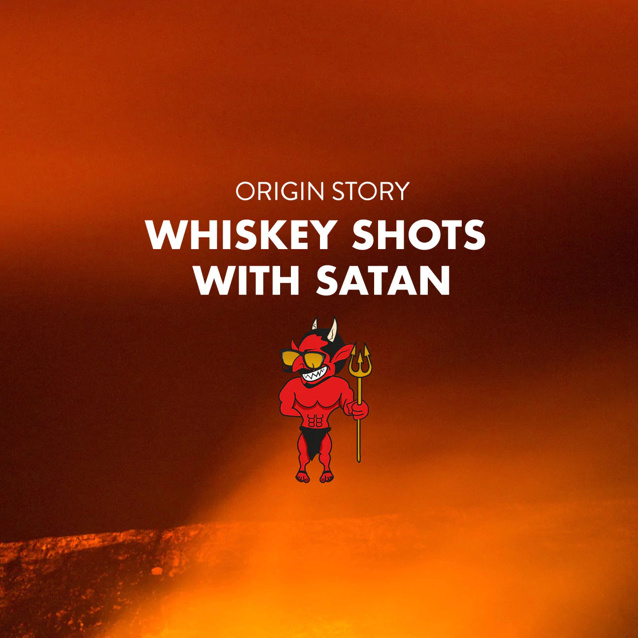 Whiskey Shots With Satan by Goodr in red and black featuring devil graphic, ideal for whiskey lovers and running enthusiasts
